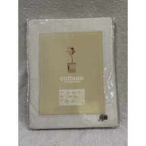 NWT Cottage Collection Knit Throw Blanket 100% Cotton Ivory 50" x 60" HSN